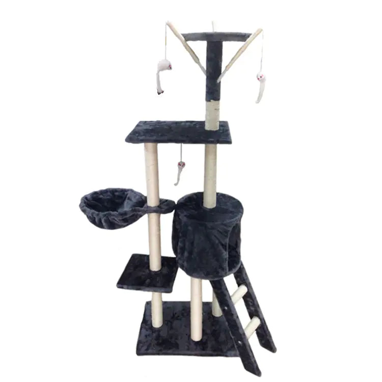 Medium Sisal Cat Tree with Five Platforms and Scratching Post