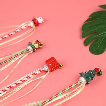 Colorful Cat Teaser Wand with Bells and Ribbons