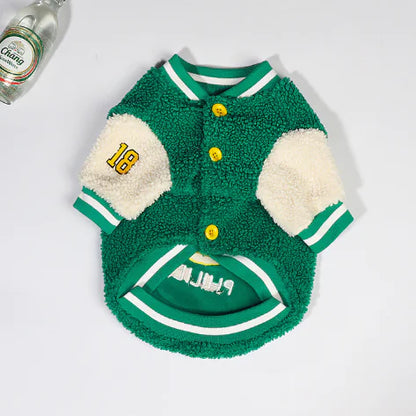 Thick Winter Baseball Coat for Dogs to Keep Warm