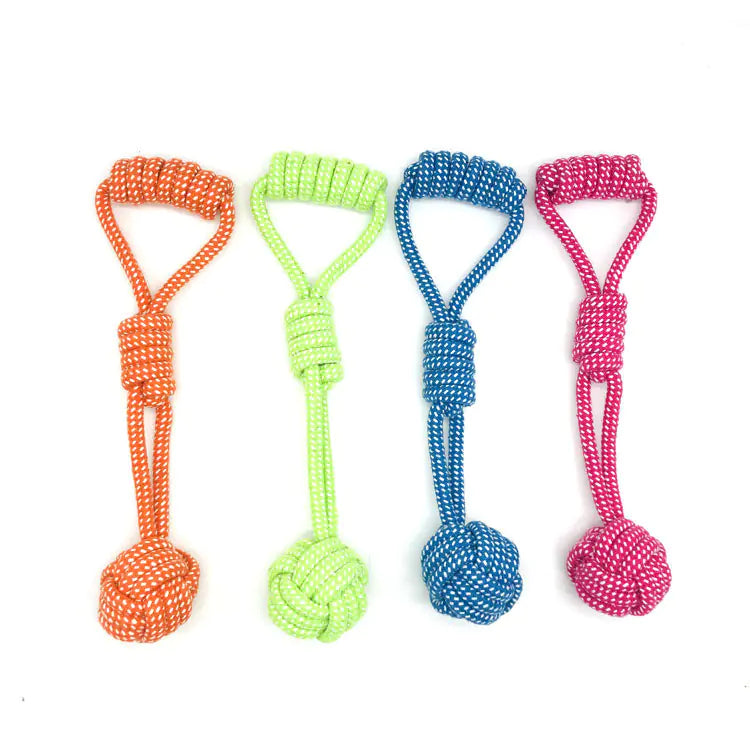 Dog Rope Ball Toy for Medium to Large Dogs (Random Color)