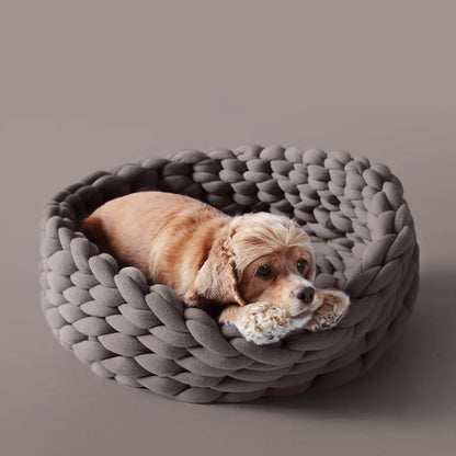 Washable Solid Color Coarse Wool Pet Nest