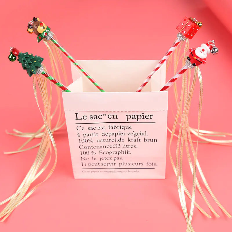 Colorful Cat Teaser Wand with Bells and Ribbons