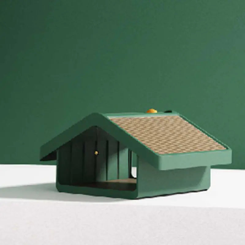 Cat Villa with Scratch Board and Toy