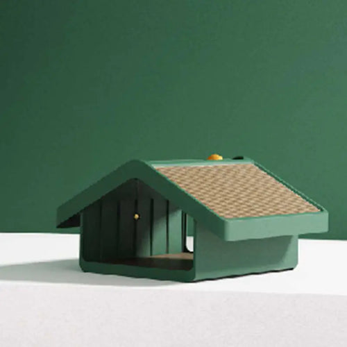 Cat Villa with Scratch Board and Toy