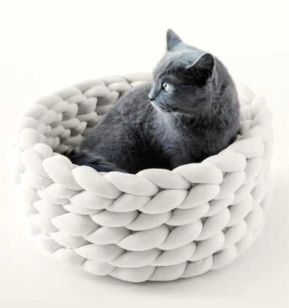 Washable Solid Color Coarse Wool Pet Nest