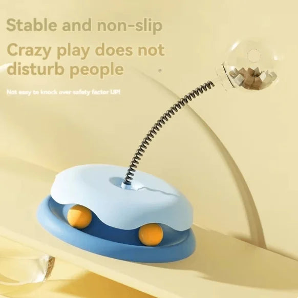 Interactive Cat Slow Feeder Toy for Food Dispensing