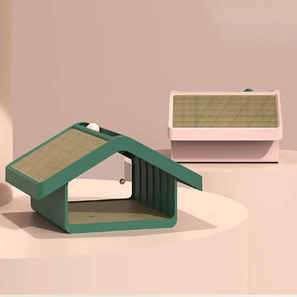 Cat Villa with Scratch Board and Toy