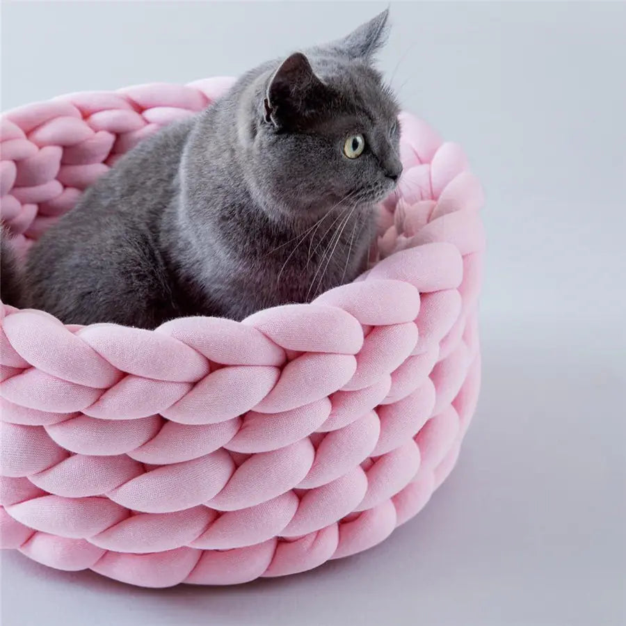 Washable Solid Color Coarse Wool Pet Nest
