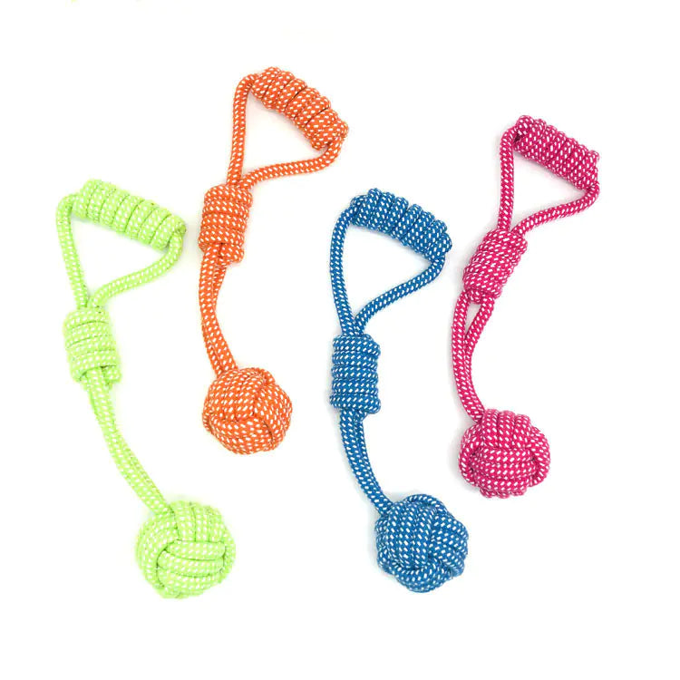 Dog Rope Ball Toy for Medium to Large Dogs (Random Color)